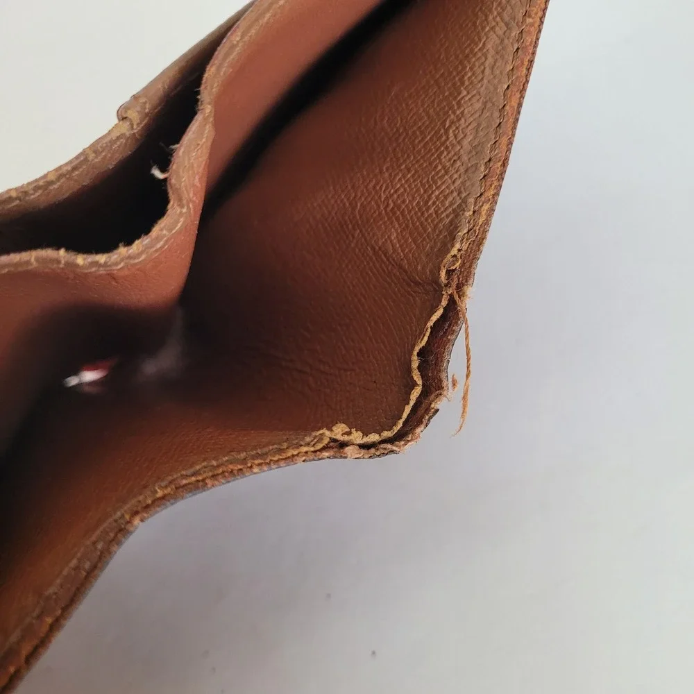 Louis Vuitton Monogram Bifold Wallet Brown Canvas CA0038 Made in Spain Men Women